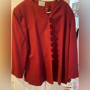 Gianni sport suit jacket Burgundy 100 percent wool